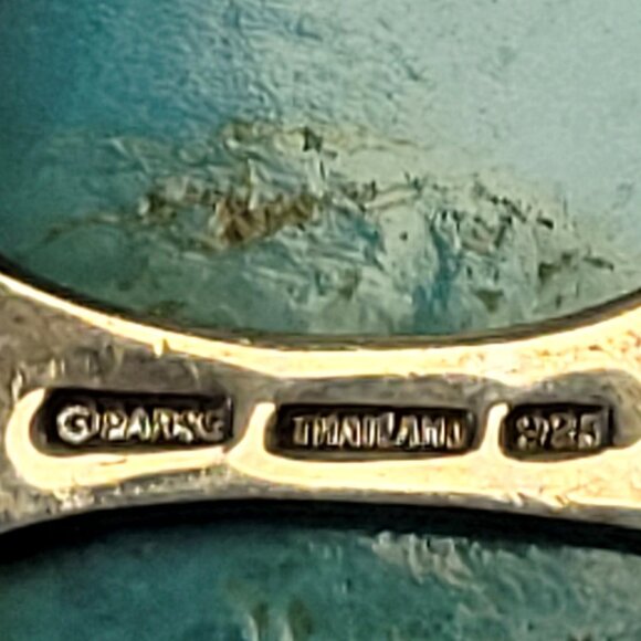 Large Turquoise Pendant Barse 925 Sterling Silver - Picture 5 of 15